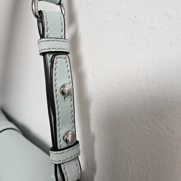 Rebecca Minkoff Light Blue Crossbody Bag – Saffiano Leather – Silver Hardware - Picture 3 of 5